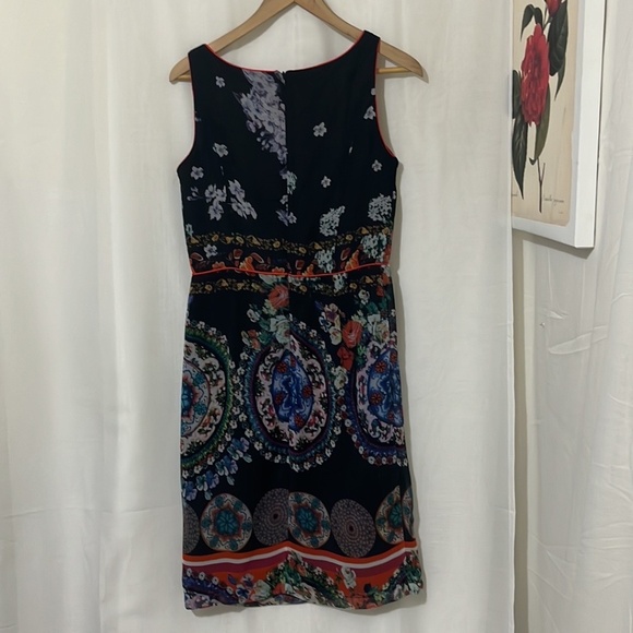 Jessica Sleeveless Black Floral Dress a245 - Picture 5 of 5